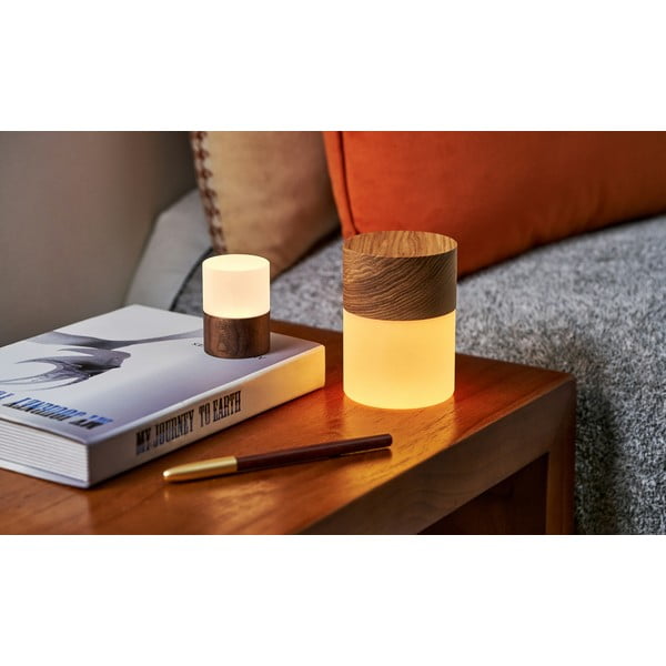 Lampada da tavolo dimmerabile in colore naturale con paralume in vetro (altezza 10,5 cm) Lemelia - Gingko-image-2