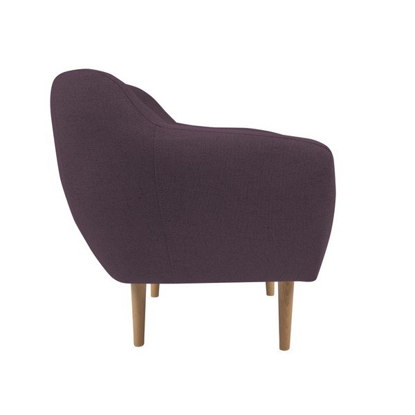 Poltrona viola con gambe leggere Sicile - Mazzini Sofas-image-1