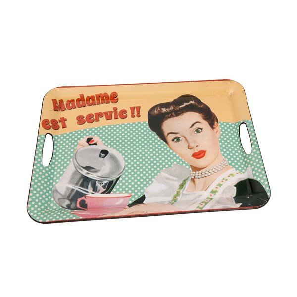 Retro podnos Antic Line Madame est servie