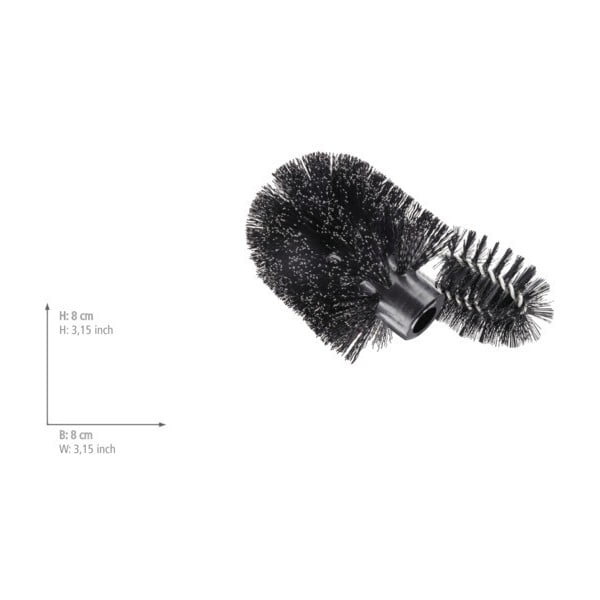 Testina di ricambio in plastica nera per scopino Ø 8 cm - Wenko-image-1