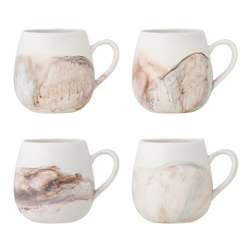 Tazze in set color crema in gres 4 pz 250 ml Lyre – Bloomingville | Tazze
