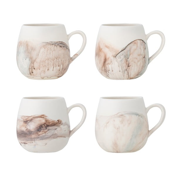 Tazze in set color crema in gres 4 pz 250 ml Lyre – Bloomingville