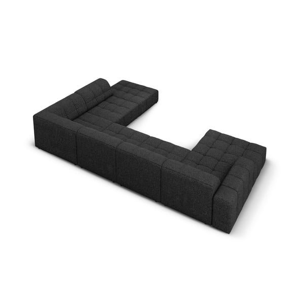 Divano angolare antracite (angolo destro/"U") Chicago - Cosmopolitan Design-image-4