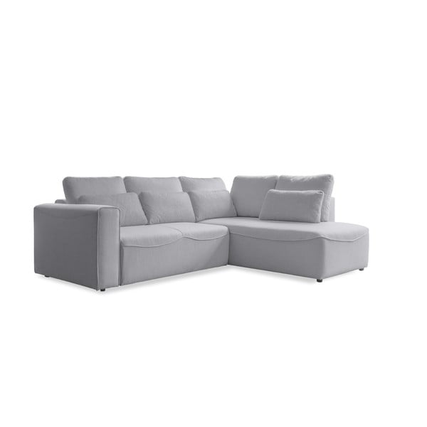 Divano letto angolare grigio chiaro (variabile) Homely Tommy - Miuform