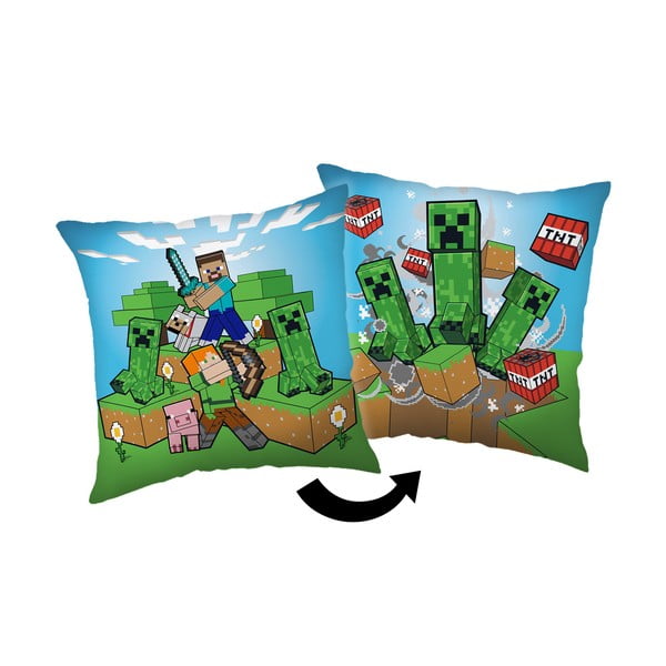 Cuscino per bambini 40x40 cm Minecraft "Creeper Rush" – Jerry Fabrics