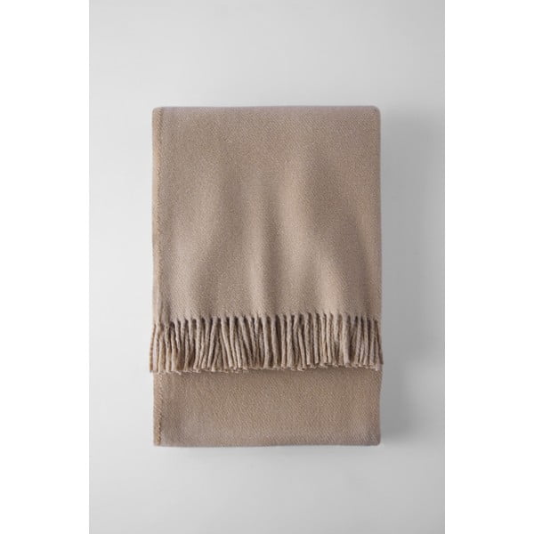 Plaid marrone con basi di cotone, 140 x 180 cm Plain - Euromant