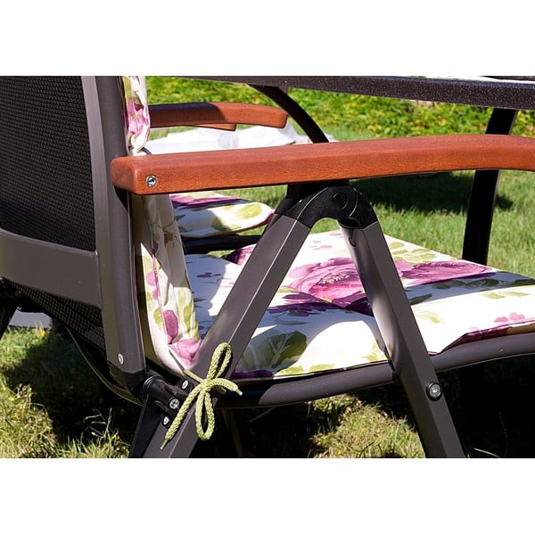 Sedia da giardino in metallo nero Ass Comfort - Rojaplast-image-4