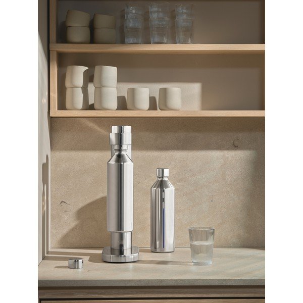 Set per bevande gassate argentata in acciaio inox Brus – Stelton-image-4