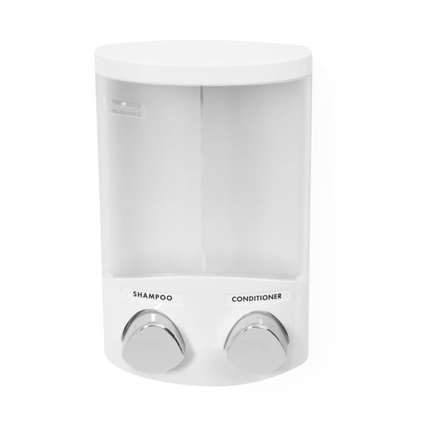 Dispenser di sapone in plastica autoportante bianco 620 ml Duo - Compactor-image-4