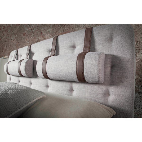 Dvoulůžková postel s nohami z ořechového dřeva Ángel Cerdá Olivia, 150 x 200 cm-image-1