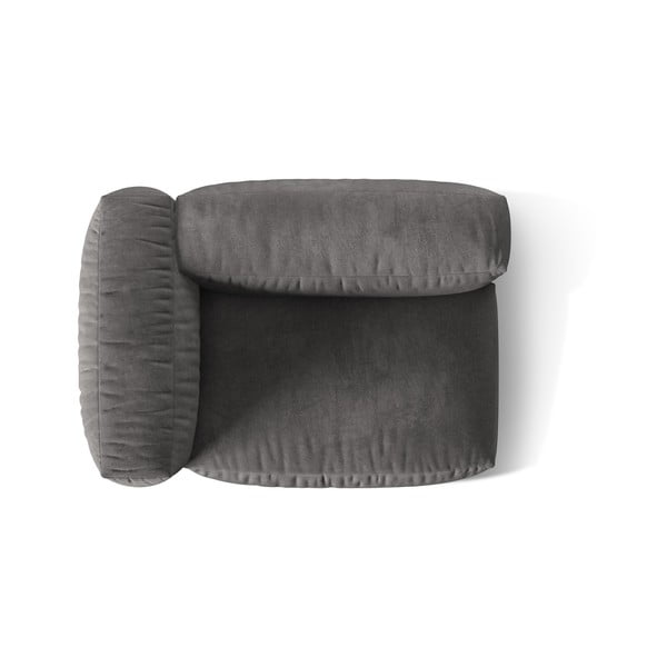 Parte divano componibile grigio (con penisola a sinistra) con rivestimento in velluto Martina – Micadoni -image-3