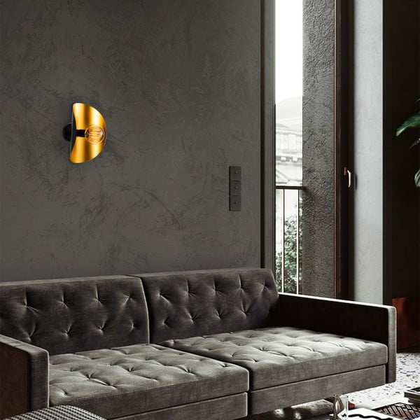 Lampada da parete nera/dorata Sivani – Opviq lights-image-1