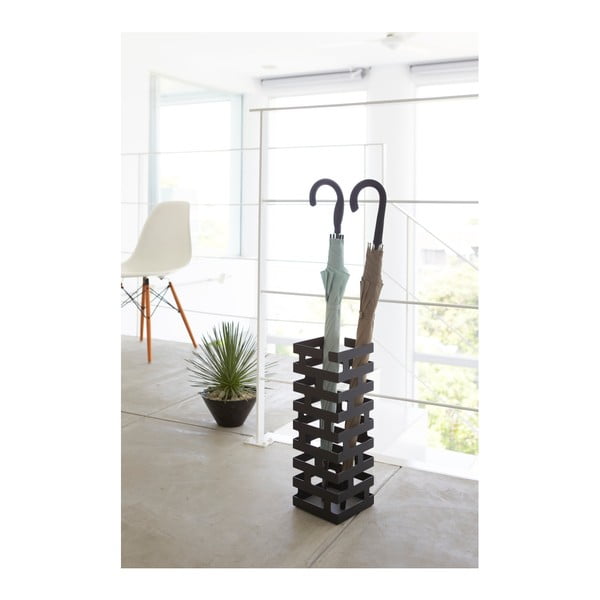 Portaombrelli nero Brick - YAMAZAKI-image-1