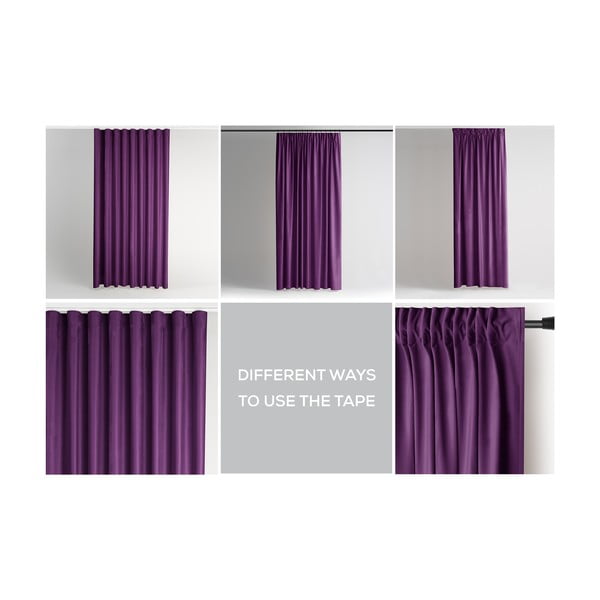 Tenda parzialmente oscurante viola in velluto 140x245 cm Pleat – Restilo-image-3