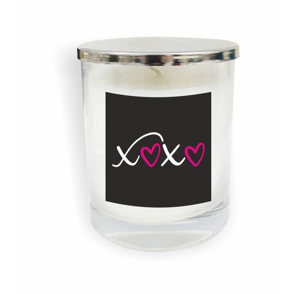 Bílá svíčka North Carolina Scandinavian Home Decors Motto Glass Candle V18