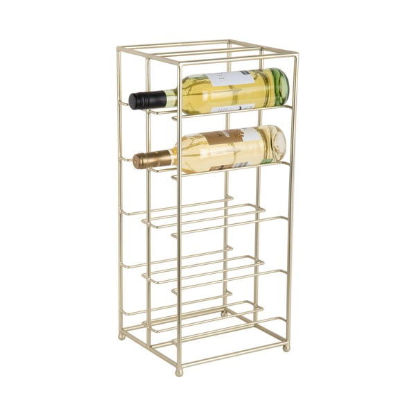 Portabottiglie dorato in metallo numero di bottiglie 10 25x57x22,5 cm Dual Floor – PT LIVING-image-3