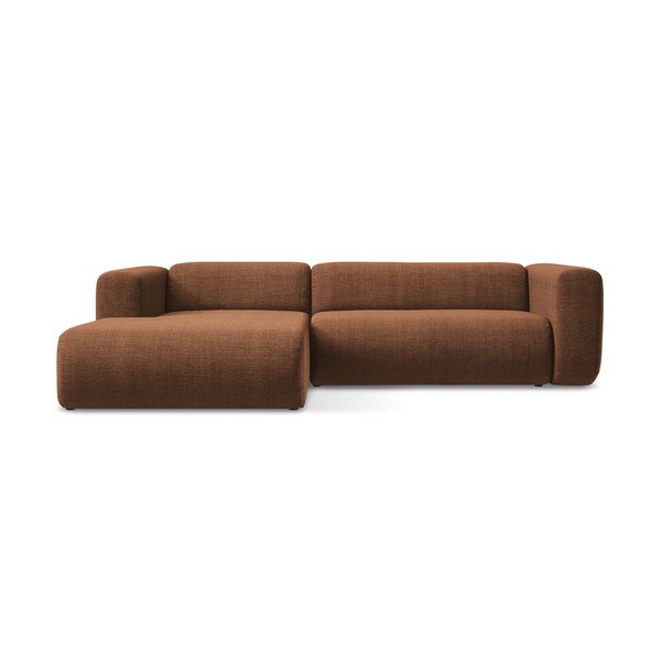 Divano angolare color terracotta (con penisola a sinistra/con chaise lounge) Ekahi – Makamii