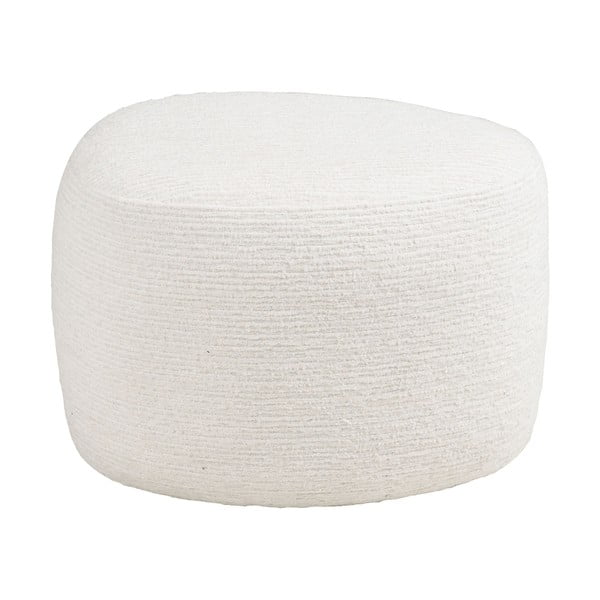 Poggiapiedi color crema con rivestimento in ciniglia Hilo – House Nordic-image-3