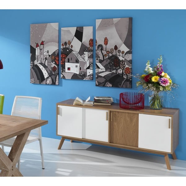 Pittura in 3 parti su tela Paesaggio, 105 x 150 cm Triptych - Tomasucci-image-1