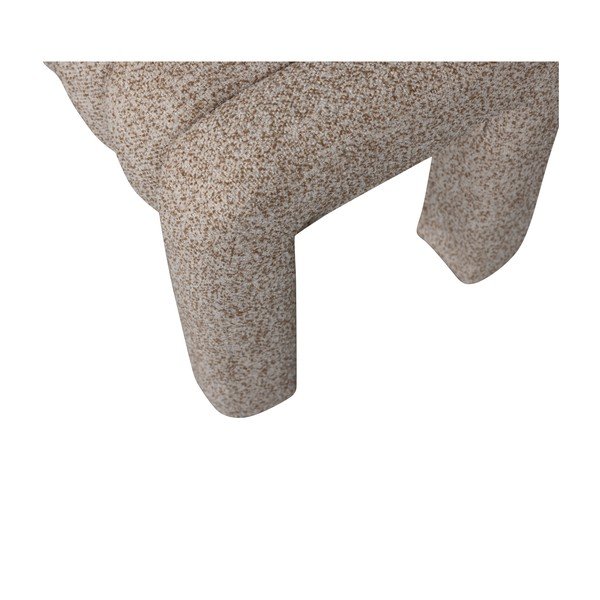 Panchina marrone chiaro in imbottito con rivestimento in bouclé Frex – WOOOD-image-4