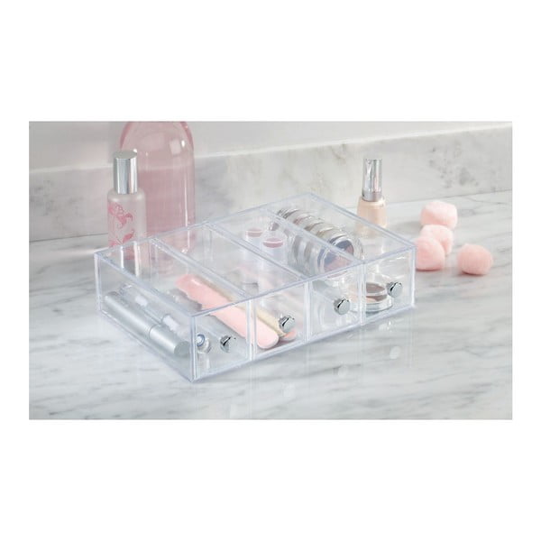 Contenitore trasparente con 4 cassetti Tower - iDesign-image-4