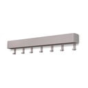 Appendiabiti da parete in metallo grigio-beige con mensola Dax Play - Spinder Design