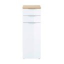 Mobile per bagno bianco/di colore naturale con effetto rovere alto/stretto 39x112 cm Pescara – Germania