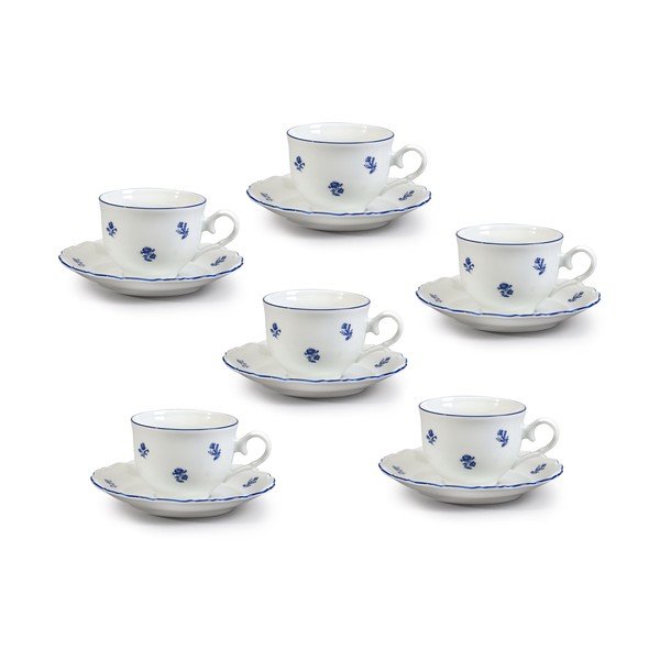 Servizio da tè in porcellana con fiore blu Ophelia - Thun-image-2