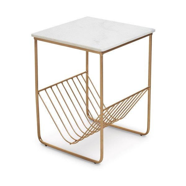 Tavolino con piano in marmo 40x40 cm Mandoli – Premier Housewares
