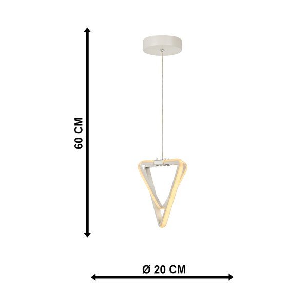 Lampadario LED bianco in metallo ø 20 cm Baris – Squid Lighting-image-4