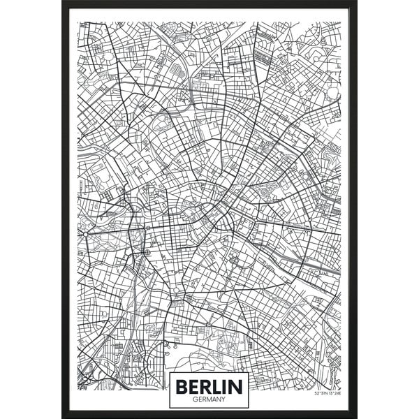 Poster da parete in cornice MAP/BERLIN, 40 x 50 cm Map Berlin - DecoKing