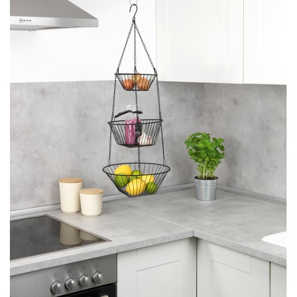 Cesto di frutta sospeso in metallo Trio - Wenko-image-1