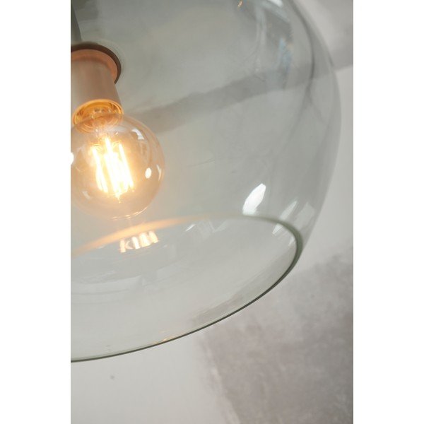 Lampada a sospensione grigia con paralume in vetro ø 35 cm Bologna - it's about RoMi-image-4