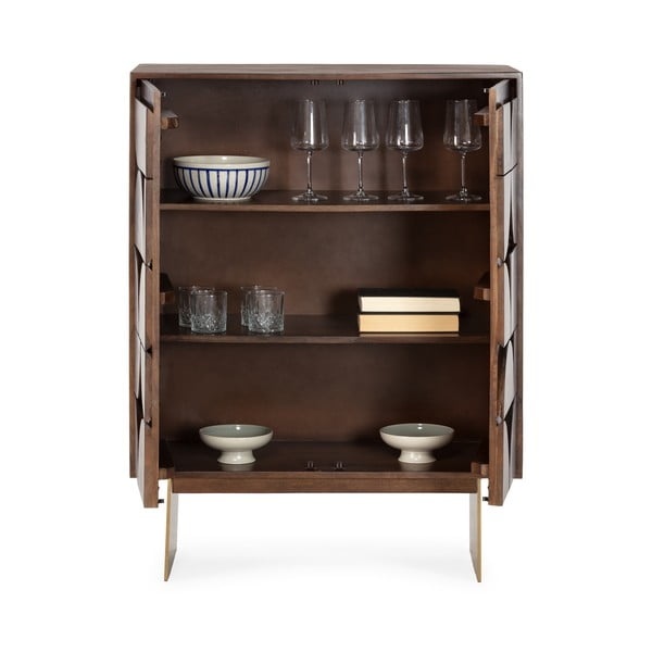 Armadietto marrone in mango massiccio 90x120x40 cm Trisha – MOME-image-3