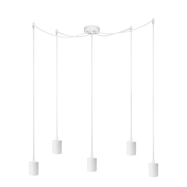 Lampada a sospensione bianca con paralume in metallo ø 5 cm Cero - Sotto Luce