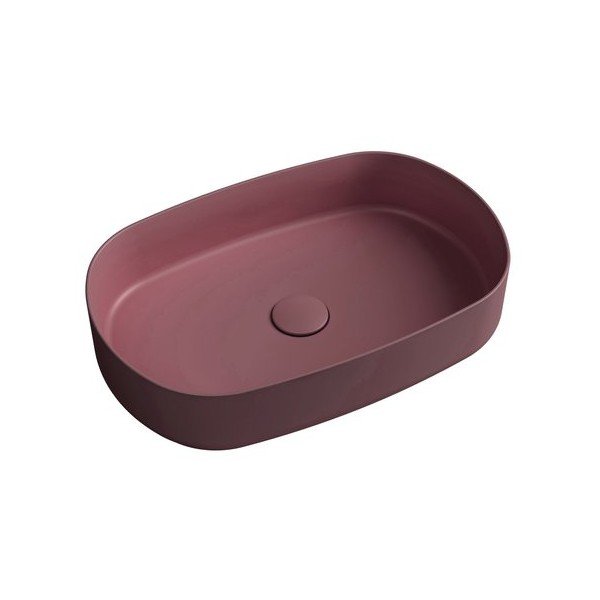Lavabo in ceramica borgogna , 55 x 36 cm Infinity Oval - Sapho
