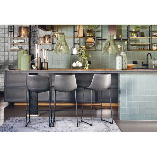 Sgabello da bar grigio scuro Jeddo - Light & Living-image-4