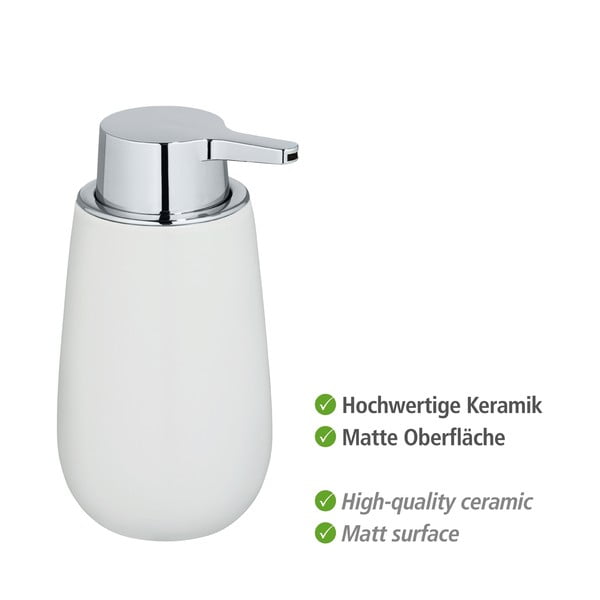 Distributore di sapone in ceramica bianca Badi - Wenko-image-3