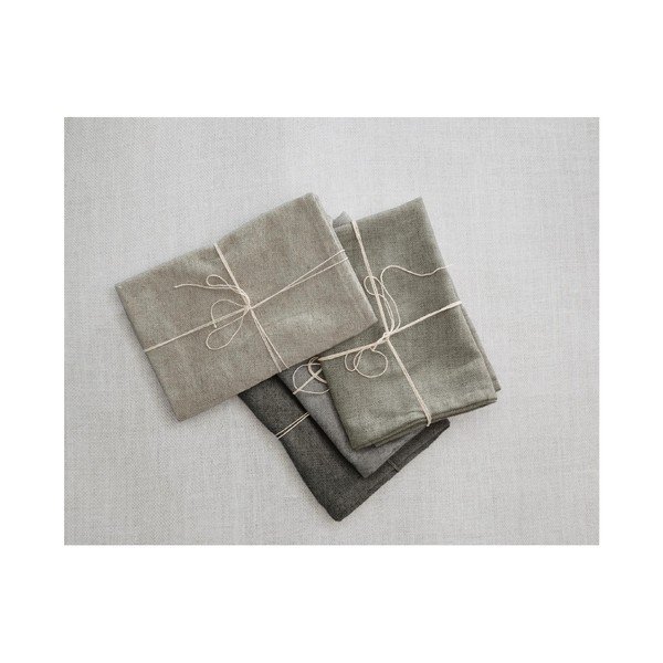 Set di 4 tovaglioli in lino Cool Grey, 43 x 43 cm - Really Nice Things-image-1