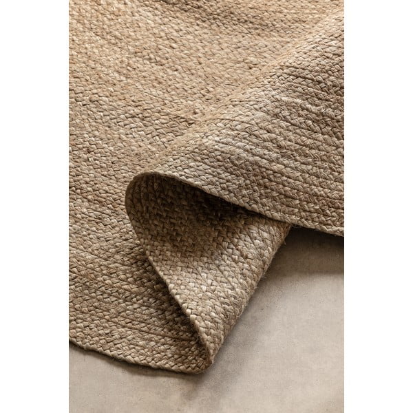 Tappeto rotondo greige in iuta reversibile ø 200 cm Braided – Hanse Home-image-2