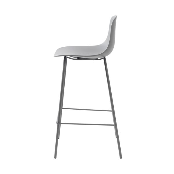 Sgabello da bar grigio in plastica (altezza della seduta 67,5 cm) Whitby – Unique Furniture-image-3