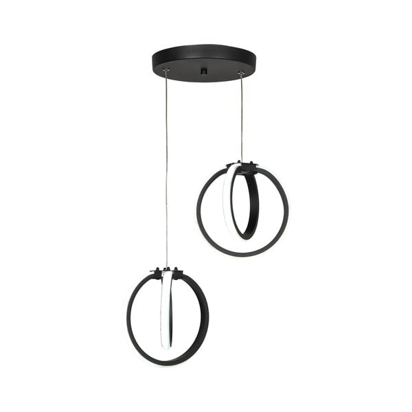 Lampadario LED nero in metallo ø 20 cm Sezen – Squid Lighting