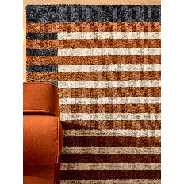 Tappeto arancione in fibre riciclate 120x170 cm Lois – MADE-image-4