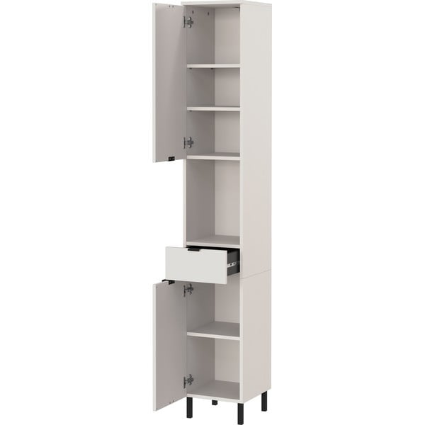 Mobile per bagno color crema alto e stretto 30x190 cm Arcena – Germania-image-3