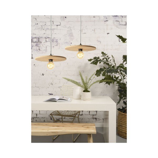 Lampada a sospensione in sughero marrone Algarve - Good&Mojo-image-4