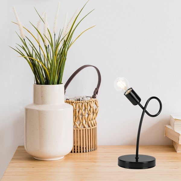 Lampada da tavolo nera Camilla - LAMKUR-image-1