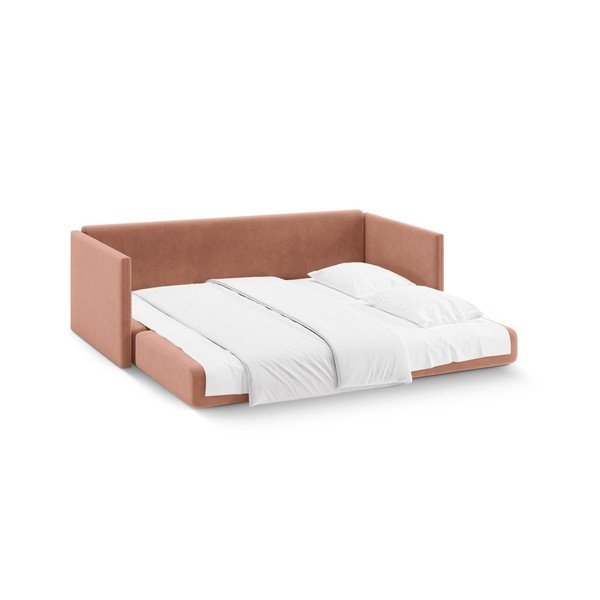 Divano rosa allungabile con rivestimento in velluto 209 cm Shannon – Cosmopolitan Design-image-3