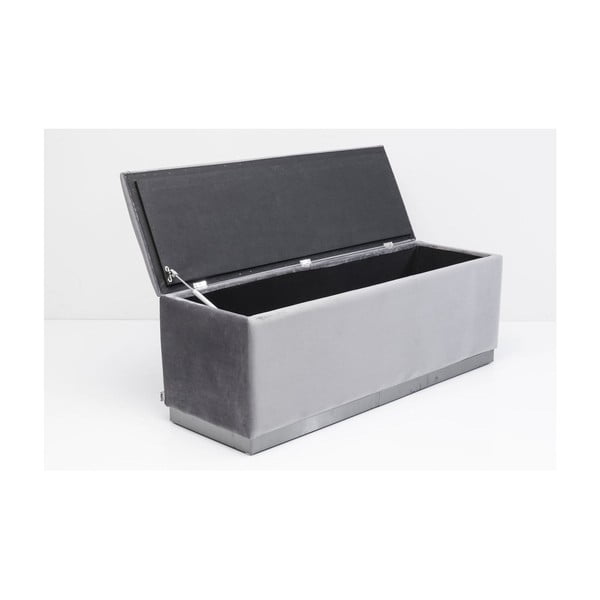 Panca in velluto grigio-marrone con vano portaoggetti Cherry - Kare Design-image-2