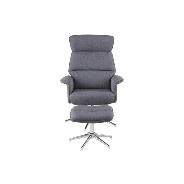 Poltrona reclinabile grigio scuro con poggiapiedi Alura - Actona-image-2