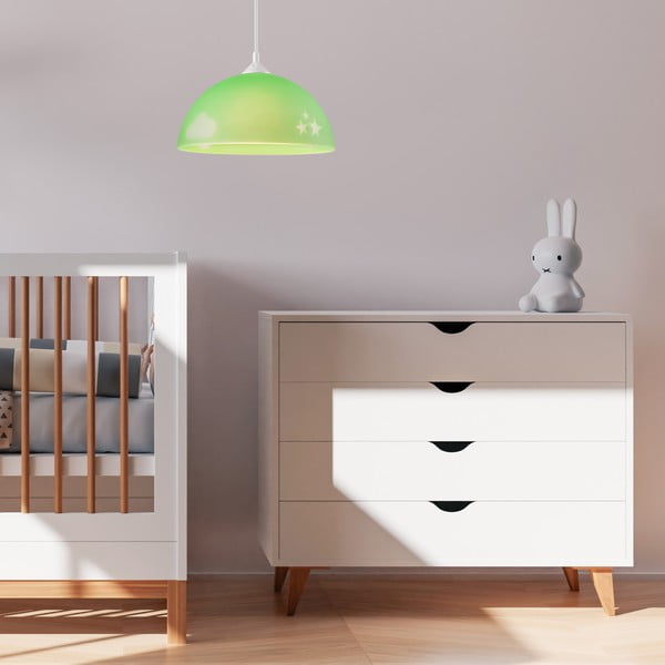 Lampada per bambini verde con paralume in vetro ø 30 cm Day & Night - LAMKUR-image-3